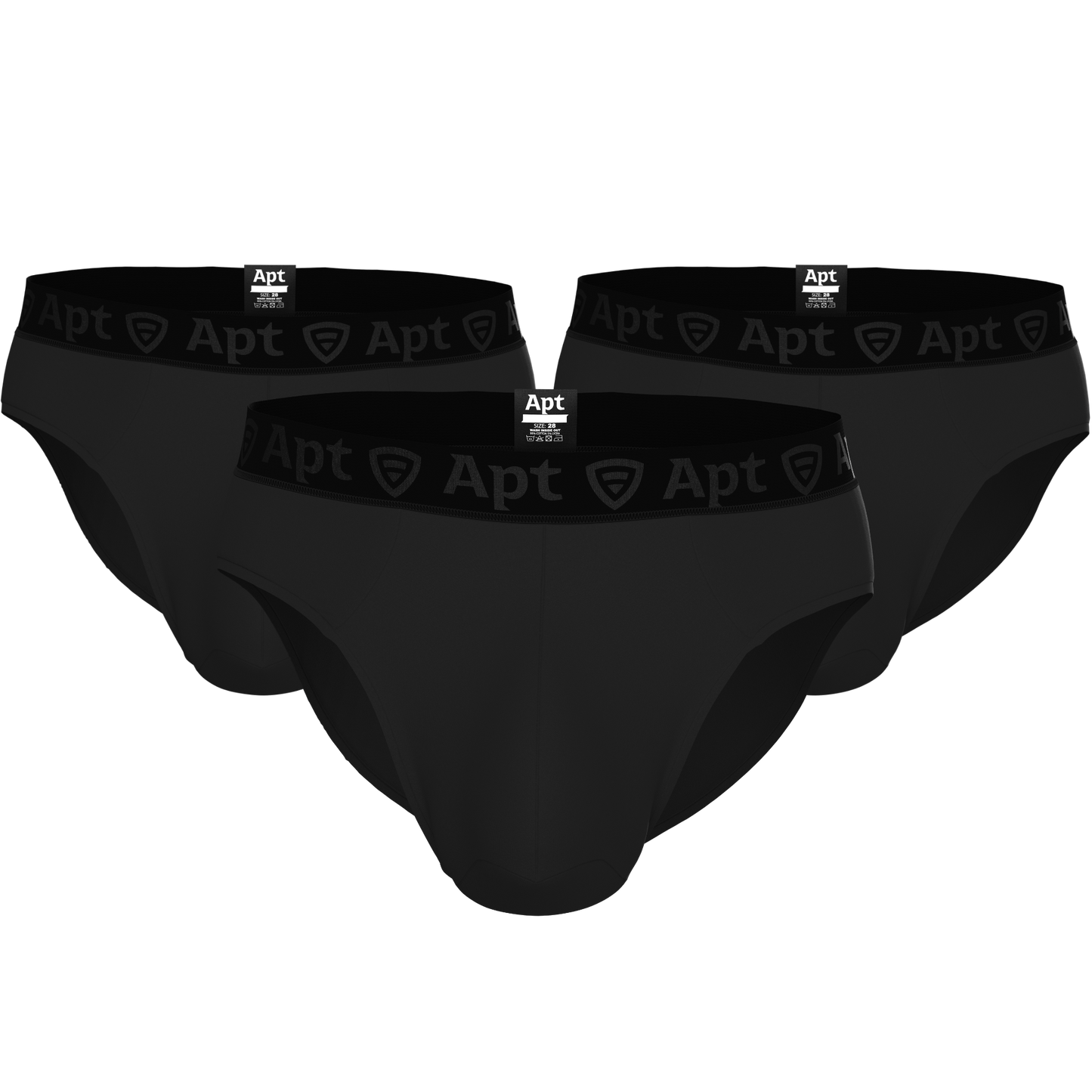 Apt Underwear Tango Original Men's Pouch Underwear Three Pack Black