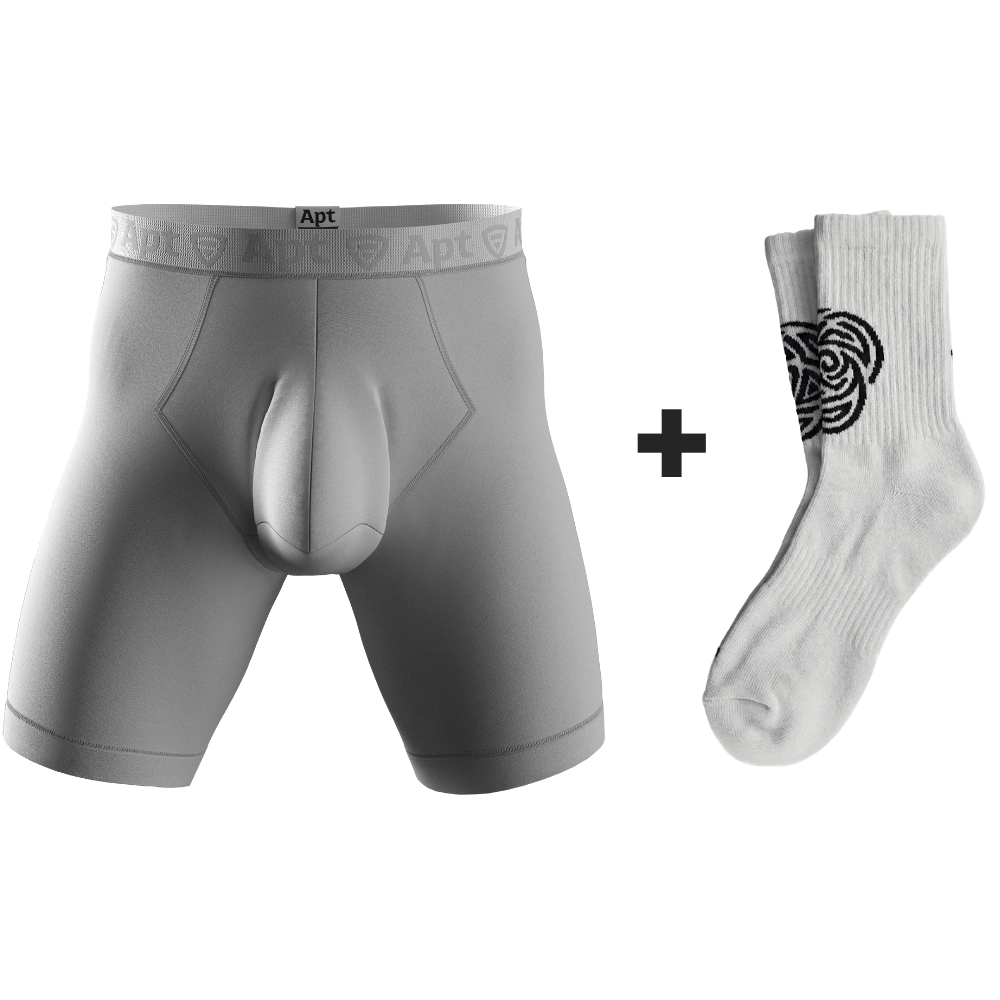 Jocks & Socks: Papa + White Athletic Socks