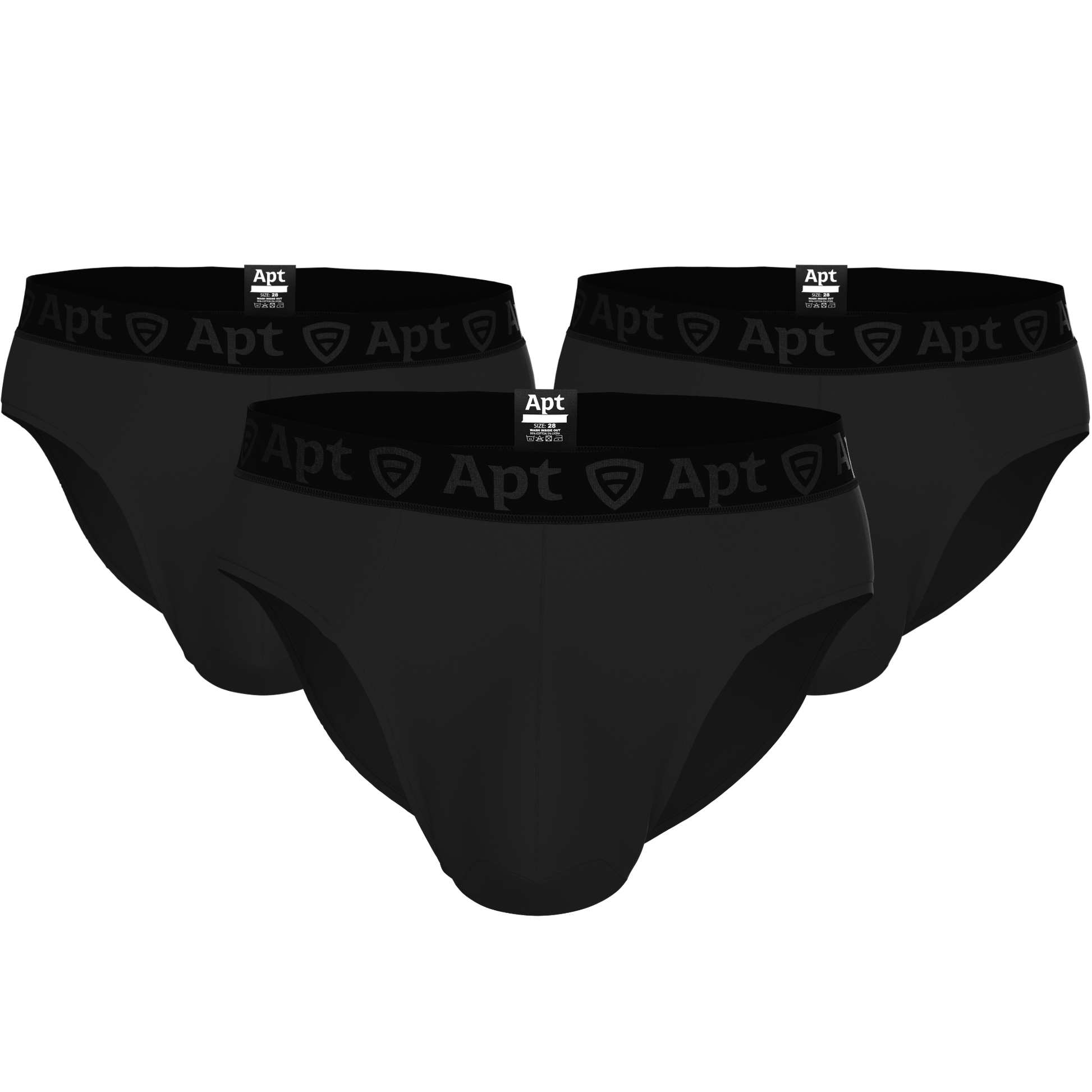 Apt Underwear Tango Original Men's Pouch Underwear Three Pack Black