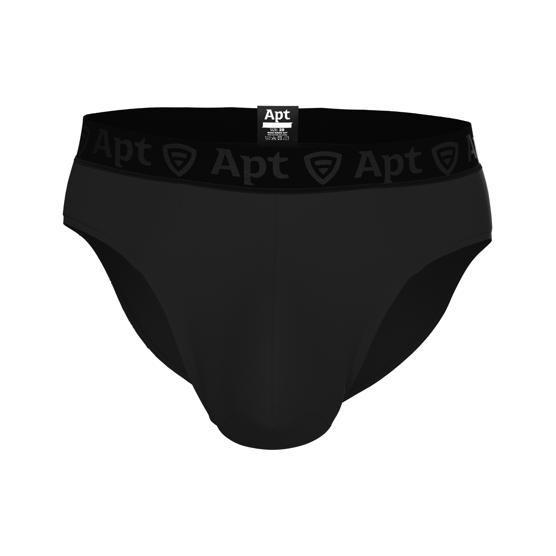 Apt Underwear Tango Original Pouch Men's Pouch Underwear Black Front View